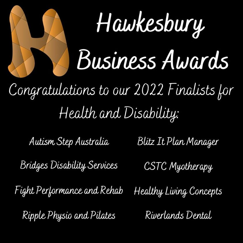 Autism Step Australia Business Award Finalist for Health and Disability Hawkesbury Business Awards